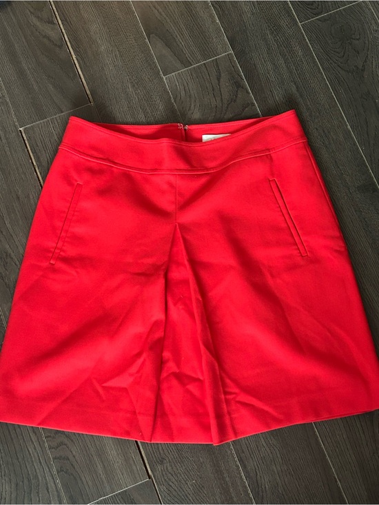 LOFT Pants - LOFT Bright Red Pleated-Front Skirt